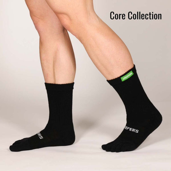 creepers merino toe socks for running hiking biking and fell running