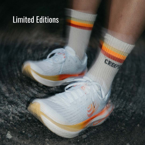 limited edition colored creepers merino toe socks