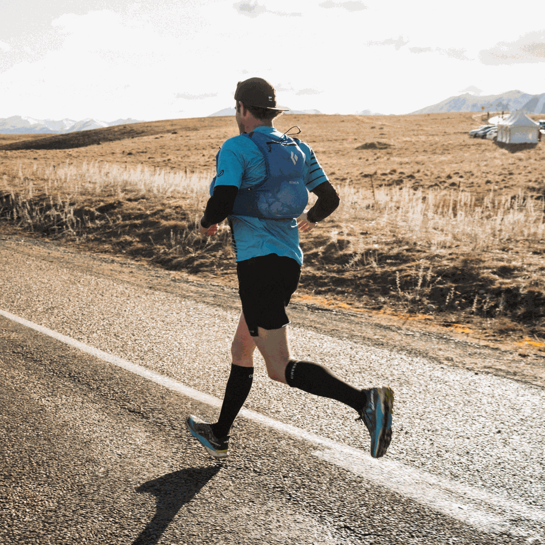 over the calf running socks merino toe socks